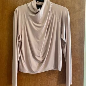 Topshop Blush Mock Neck Top